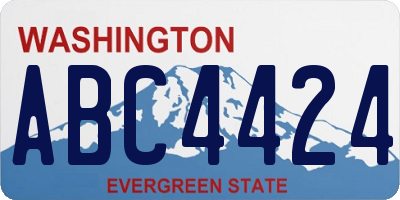 WA license plate ABC4424