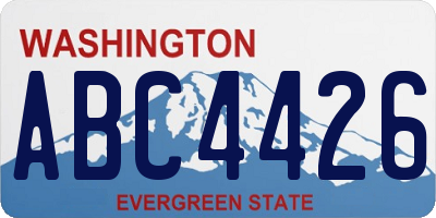 WA license plate ABC4426