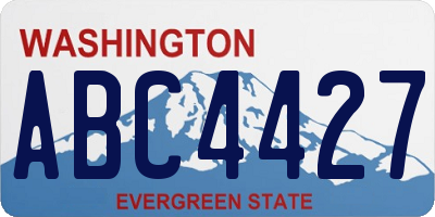 WA license plate ABC4427
