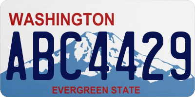 WA license plate ABC4429