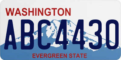 WA license plate ABC4430
