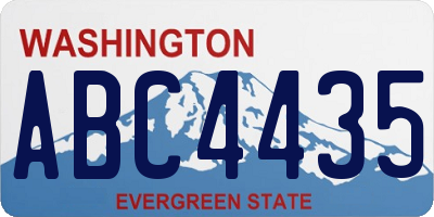 WA license plate ABC4435