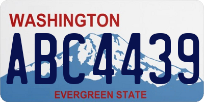 WA license plate ABC4439