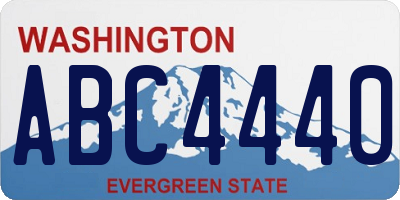 WA license plate ABC4440
