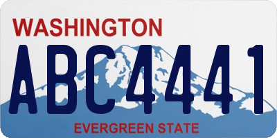 WA license plate ABC4441