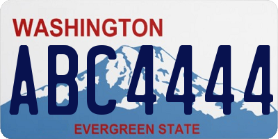 WA license plate ABC4444