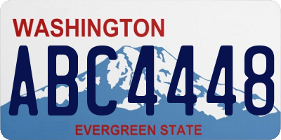 WA license plate ABC4448