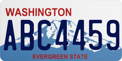 WA license plate ABC4459