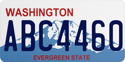 WA license plate ABC4460