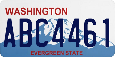 WA license plate ABC4461