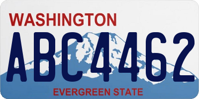 WA license plate ABC4462