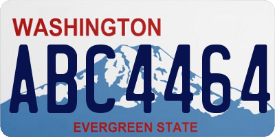 WA license plate ABC4464