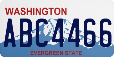 WA license plate ABC4466