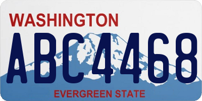 WA license plate ABC4468