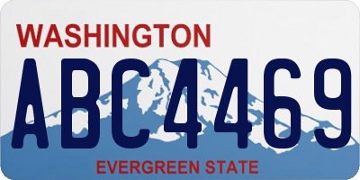 WA license plate ABC4469