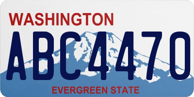WA license plate ABC4470