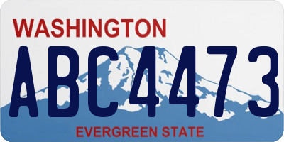 WA license plate ABC4473