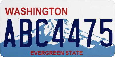 WA license plate ABC4475