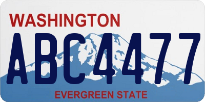 WA license plate ABC4477