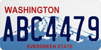 WA license plate ABC4479