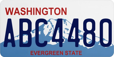 WA license plate ABC4480