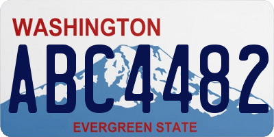WA license plate ABC4482