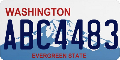 WA license plate ABC4483