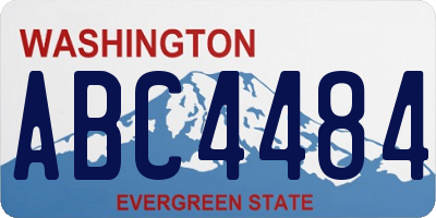 WA license plate ABC4484
