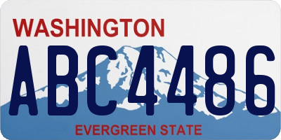 WA license plate ABC4486
