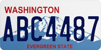 WA license plate ABC4487