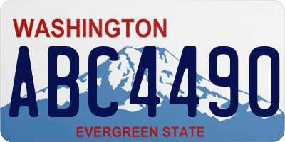 WA license plate ABC4490