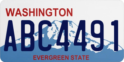 WA license plate ABC4491