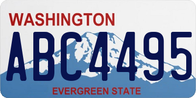 WA license plate ABC4495