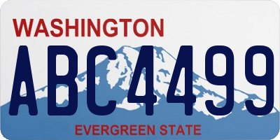 WA license plate ABC4499