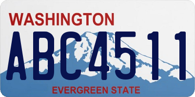 WA license plate ABC4511