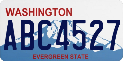 WA license plate ABC4527