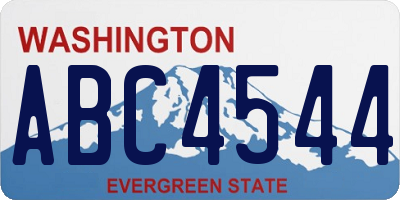 WA license plate ABC4544