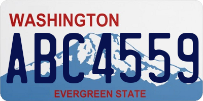 WA license plate ABC4559