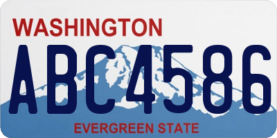 WA license plate ABC4586