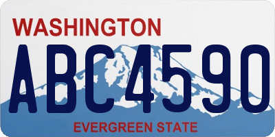 WA license plate ABC4590