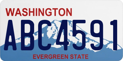 WA license plate ABC4591