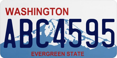 WA license plate ABC4595