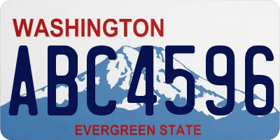 WA license plate ABC4596