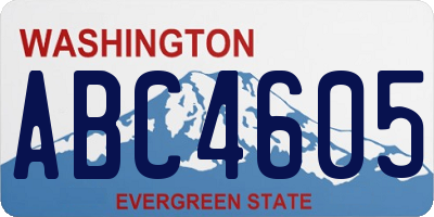 WA license plate ABC4605