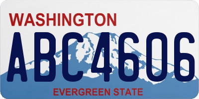 WA license plate ABC4606