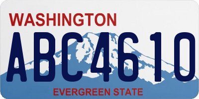 WA license plate ABC4610