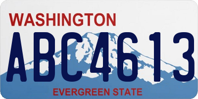 WA license plate ABC4613