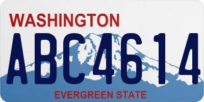 WA license plate ABC4614