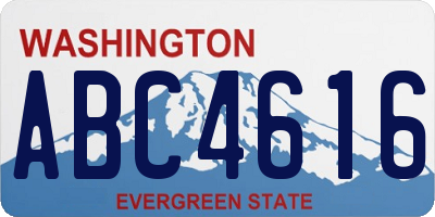 WA license plate ABC4616