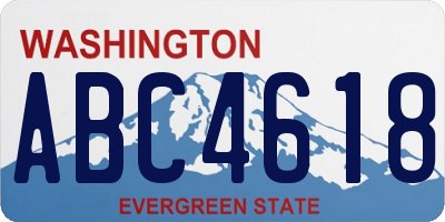 WA license plate ABC4618